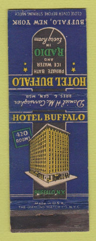 Matchbook Cover - Hotel Buffalo NY WORN