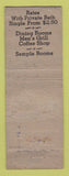 Matchbook Cover - Hotel Buffalo NY WORN