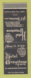 Matchbook Cover - Hotel Graystone Buffalo NY WEAR