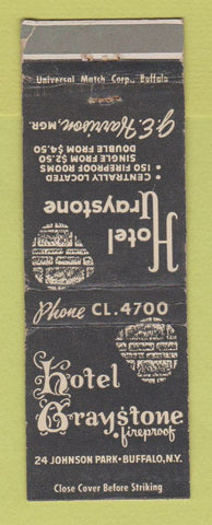 Matchbook Cover - Hotel Graystone Buffalo NY WEAR