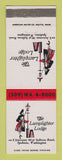 Matchbook Cover - Lamplighter Lodge Spokane WA