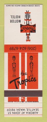 Matchbook Cover - The Tropics Motor Hotel Seattle WA tiki