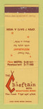 Matchbook Cover - Chieftain Motel Wenatchee WA
