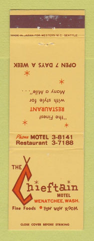 Matchbook Cover - Chieftain Motel Wenatchee WA