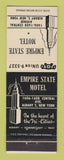 Matchbook Cover - Empire State Motel Albany NY