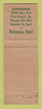 Matchbook Cover - Hotel Wellington Albany NY WEAR