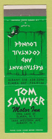 Matchbook Cover - Tom Sawyer Motor Inn Elmira NY Albany