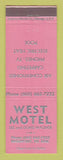 Matchbook Cover - West Motel Edgemont SD