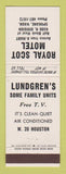 Matchbook Cover - Royal Scot Motel Spokane WA Lundgren's