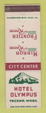 Matchbook Cover - Hotel Olympus Tacoma WA