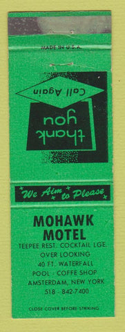 Matchbook Cover - Mohawk Motel Amsterdam NY WEAR