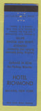 Matchbook Cover - Hotel Richmond Batavia NY
