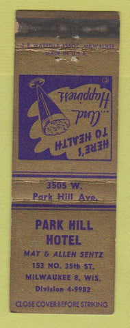 Matchbook Cover - Park Hill Hotel Milwaukee WI WEAR