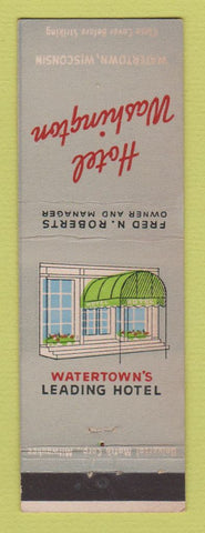 Matchbook Cover - Hotel Washington Watertown WI