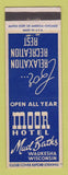 Matchbook Cover - Moor Hotel Mud Baths Waukesha WI