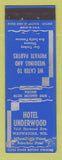 Matchbook Cover - Hotel Underwood Wauwatosa WI WORN