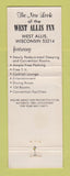 Matchbook Cover - West Allis Inn WI WEAR