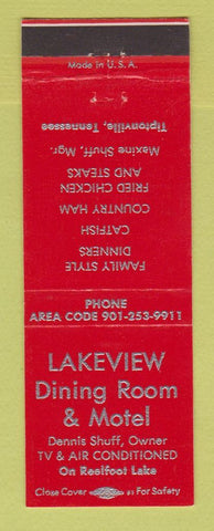 Matchbook Cover - Lakeview Dining Room Motel Tiptonville TN