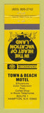 Matchbook Cover - Town and Beach Motel Hampton NH