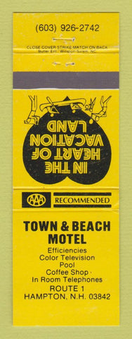 Matchbook Cover - Town and Beach Motel Hampton NH