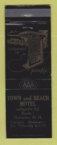 Matchbook Cover - Town and Beach Motel Hampton NH