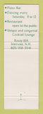 Matchbook Cover - New England Inn Intervale NH