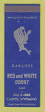 Matchbook Cover - Red and White Court Motel Casper WY WEAR