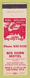 Matchbook Cover - Big Horn Motel Cheyenne WY WEAR