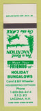 Matchbook Cover - Holiday Bungalows Laconia NH