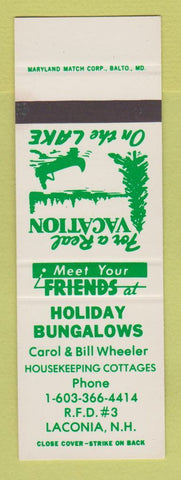Matchbook Cover - Holiday Bungalows Laconia NH