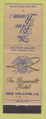 Matchbook Cover - Roosevelt Hotel New Orleans LA Blue Room WEAR