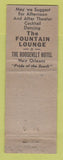 Matchbook Cover - Roosevelt Hotel New Orleans LA Blue Room WEAR