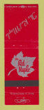 Matchbook Cover - The Red Maple
