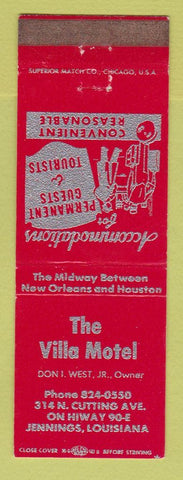 Matchbook Cover - Villa Motel Jennings LA WEAR