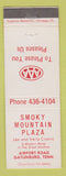 Matchbook Cover - Smoky Mountain Plaza Motel Gatlinburg TN