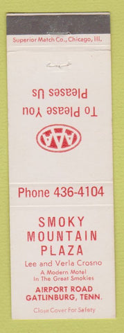 Matchbook Cover - Smoky Mountain Plaza Motel Gatlinburg TN