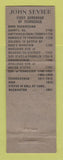Matchbook Cover - John Sevier Hotel Johnson City TN WEAR