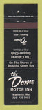 Matchbook Cover - The Dome Motor Inn Marinette WI