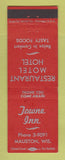 Matchbook Cover - Towne Inn Mauston WI restaurant motel