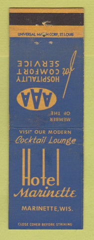 Matchbook Cover - Hotel Marinette WI