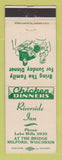 Matchbook Cover - Riverside Inn Milford WI