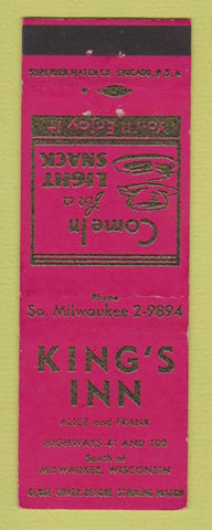 Matchbook Cover - King's Inn Milwaukee WI