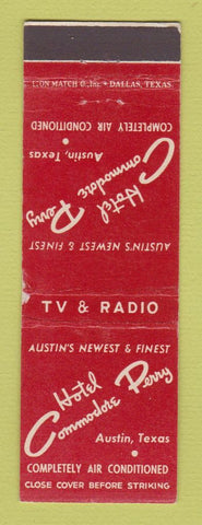 Matchbook Cover - Hotel Commodore Perry Austin TX WEAR
