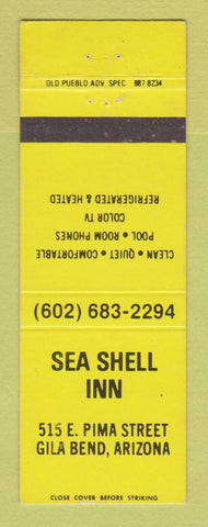 Matchbook Cover - Sea Shell Inn Gila Bend AZ