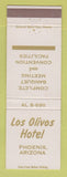 Matchbook Cover - Los Olivos Hotel Phoenix AZ