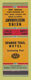 Matchbook Cover - Heins Restaurant Spanish Trail Motel Tucson AZ