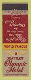 Matchbook Cover - Olympic Hotel Seattle WA