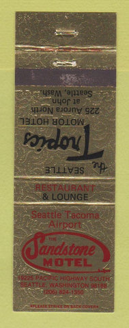 Matchbook Cover - Sandstone Motel Tropics Motor Hotel Seattle WA