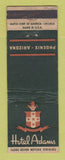Matchbook Cover - Hotel Adams Phoenix AZ