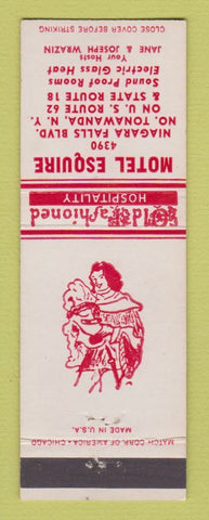 Matchbook Cover - Motel Esquire North Tonawanda NY